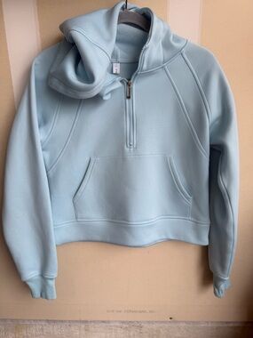 NWOT Light Blue Half-Zip Hoodie Sweatshirt